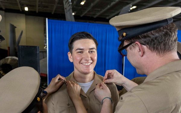 Chief Pinning Ceremony Aboard USS George H.W. Bush