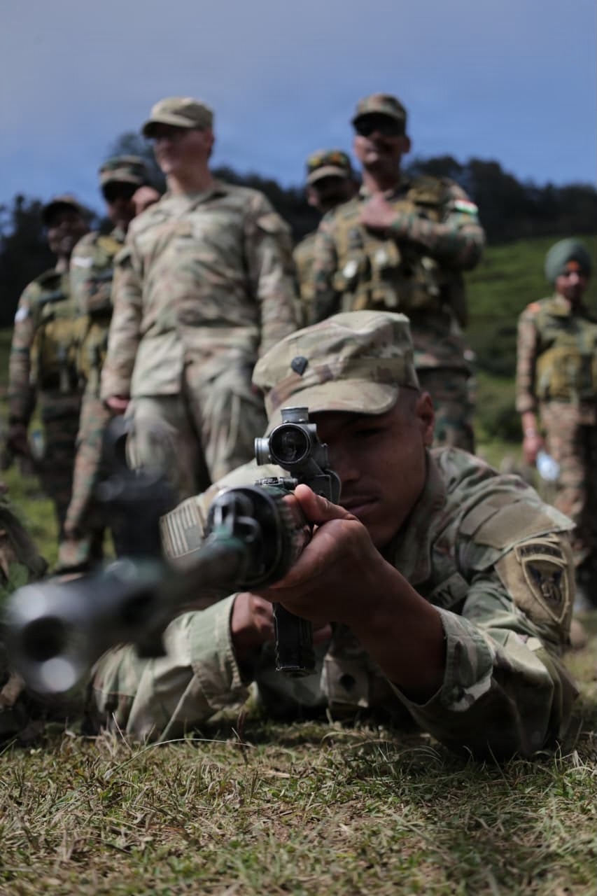 U.S., Indian Army Soldiers train together on counterterrorism operations during Yudh Abhyas 2026