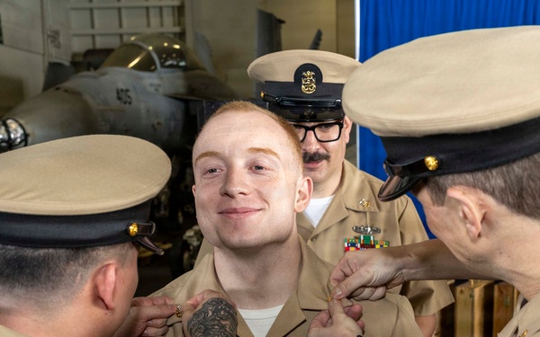 Chief Pinning Ceremony Aboard USS George H.W. Bush
