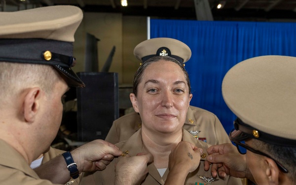 Chief Pinning Ceremony Aboard USS George H.W. Bush