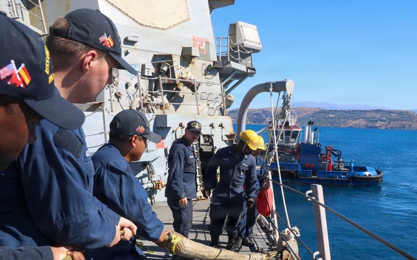 USS Oscar Austin departs NSA Souda Bay