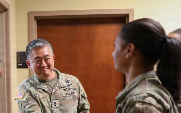 Meeting with the troops