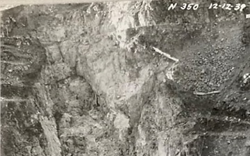 Harry L. Englebright Dam Right Abutment Construction, 1939
