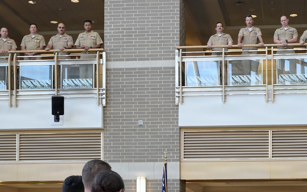 13th Master Chief Petty Officer of the Navy Michael D. Stevens delivers the keynote address