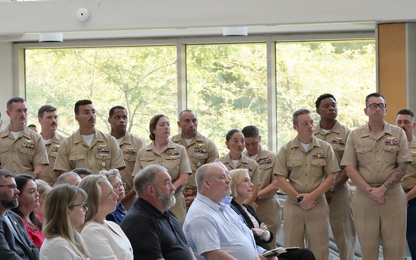 First class petty officers await their advancement