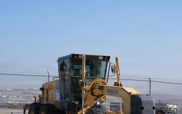 Border Patrol Vehicles at repair facility