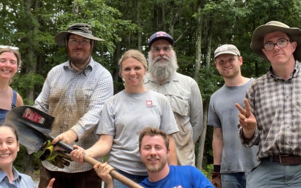 Group pic of archeological team at the U.S. Army Garrison at West Point