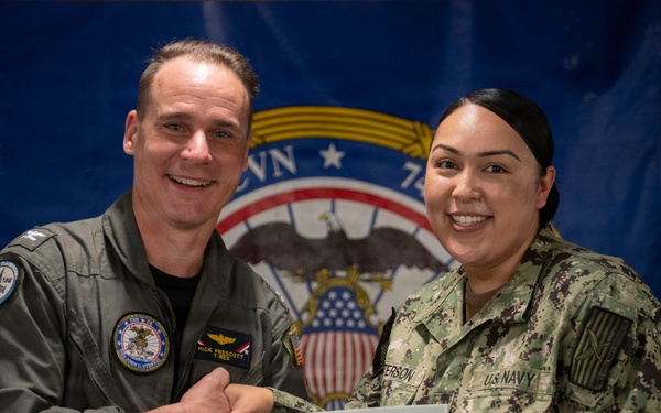 USS John C. Stennis (CVN 74) Recognizes YNSN Patterson