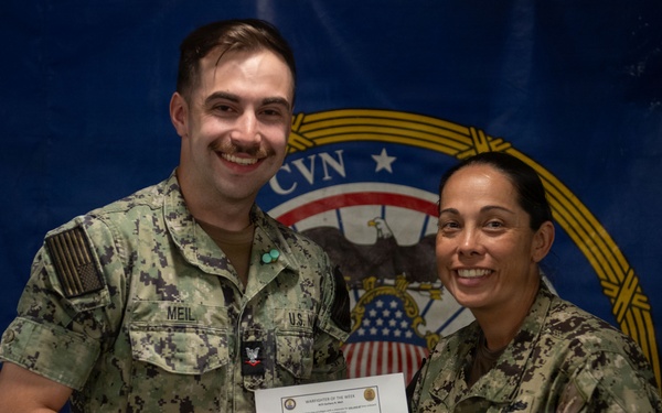 USS John C. Stennis (CVN 74) recognizes AO3 Meil