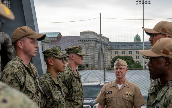 Chief of Naval Operations Adm. Daryl Caudle Visits the U.S. Naval Academy