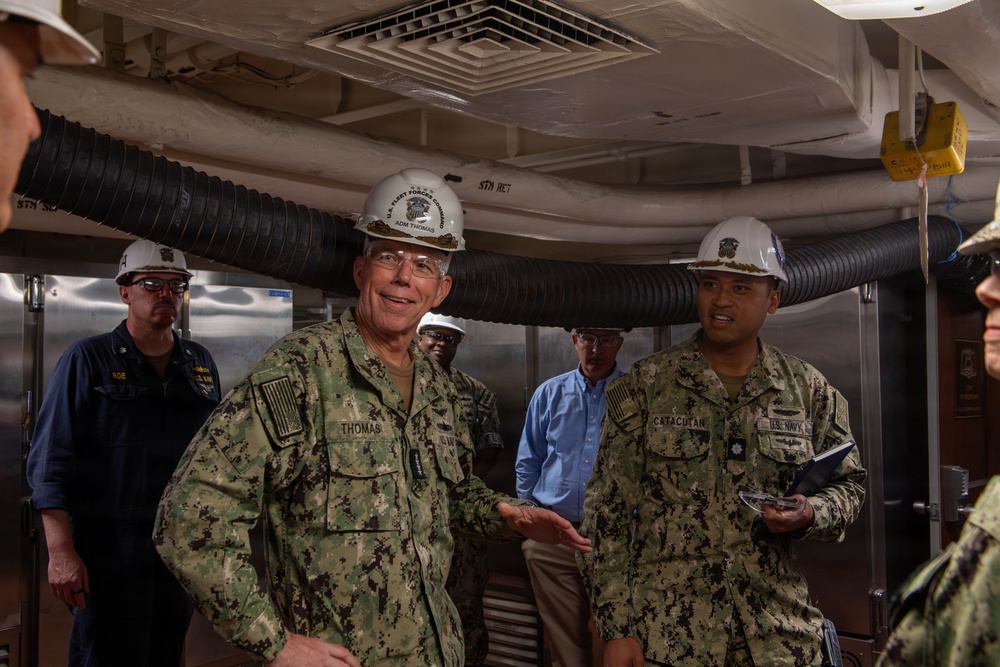 USS John C. Stennis (CVN 74) Welcomes Aboard Commander, U.S. Fleet Forces Command