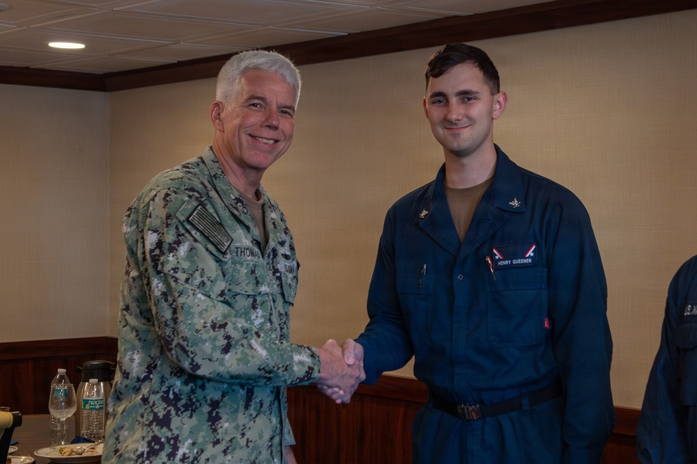 USS John C. Stennis (CVN 74) Welcomes Aboard Commander, U.S. Fleet Forces Command
