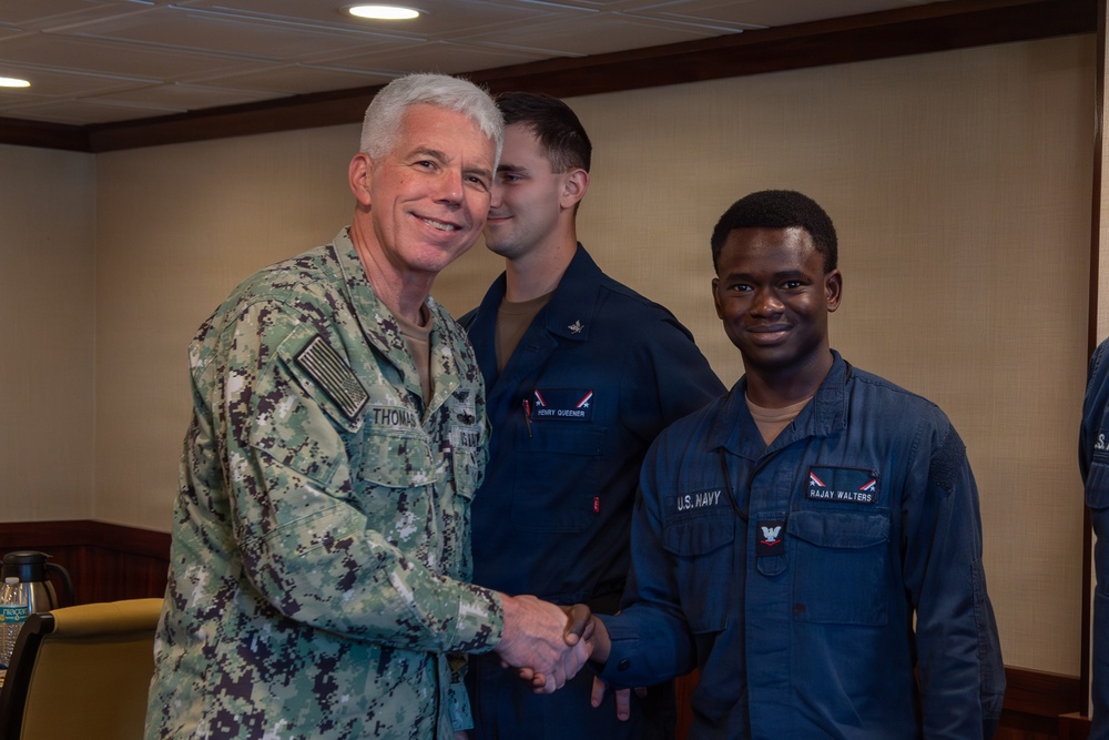 USS John C. Stennis (CVN 74) Welcomes Aboard Commander, U.S. Fleet Forces Command