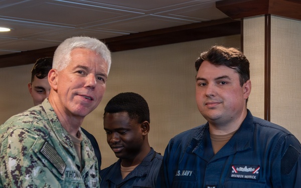 USS John C. Stennis (CVN 74) Welcomes Aboard Commander, U.S. Fleet Forces Command