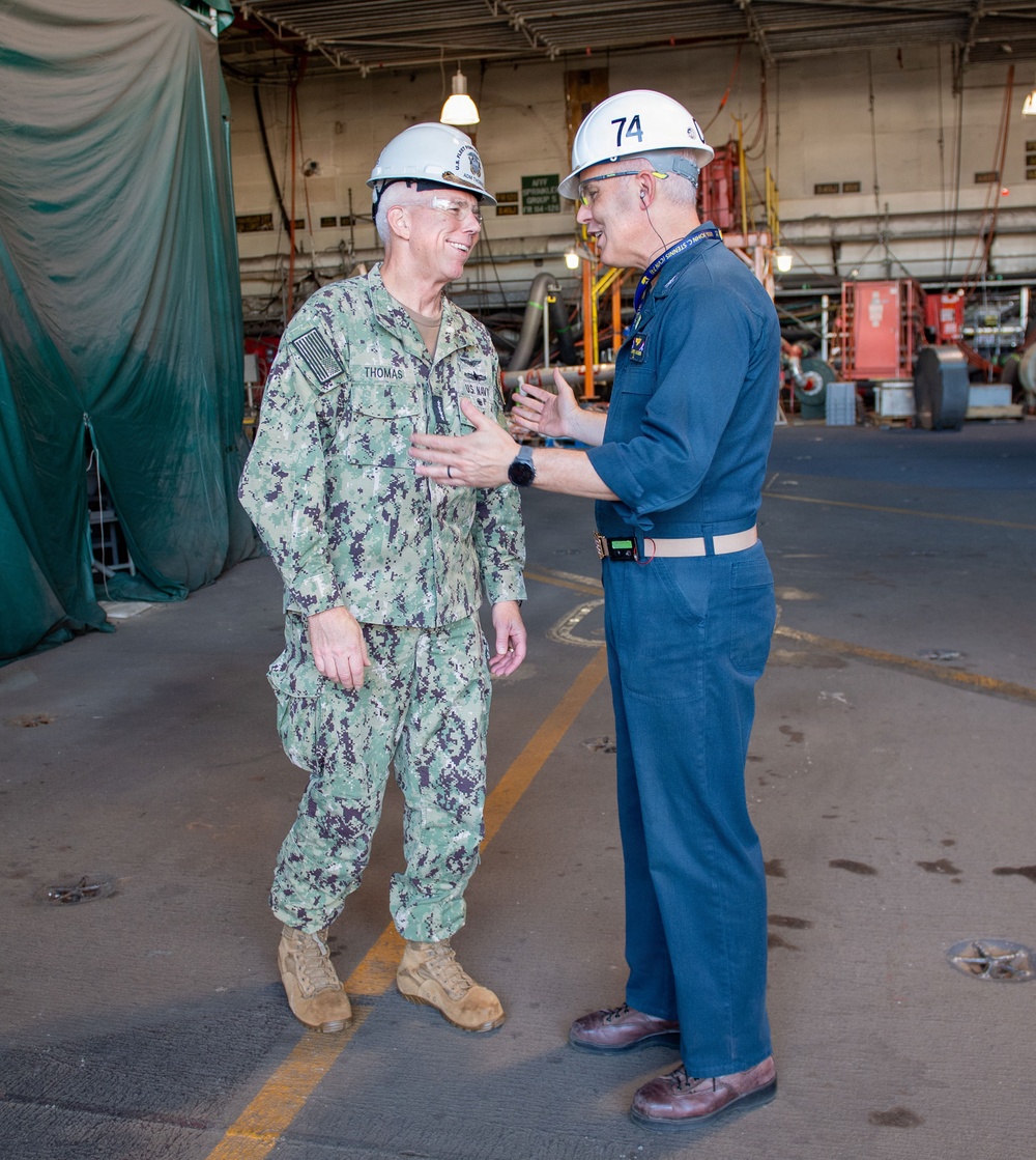 USS John C. Stennis (CVN 74) Welcomes Aboard Commander, U.S. Fleet Forces Command