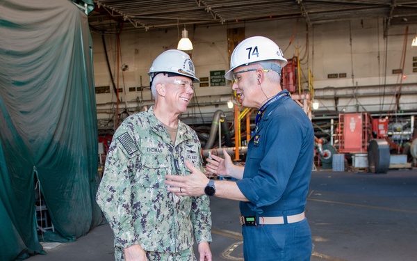 USS John C. Stennis (CVN 74) Welcomes Aboard Commander, U.S. Fleet Forces Command