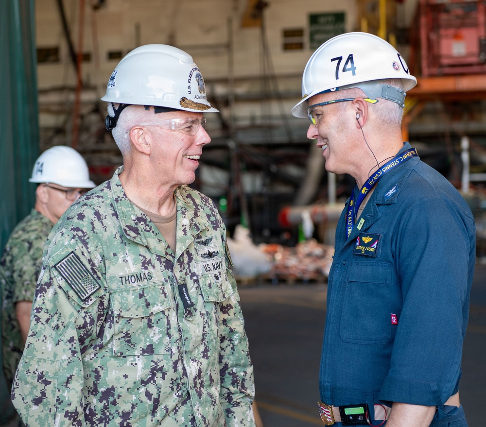 USS John C. Stennis (CVN 74) Welcomes Aboard Commander, U.S. Fleet Forces Command