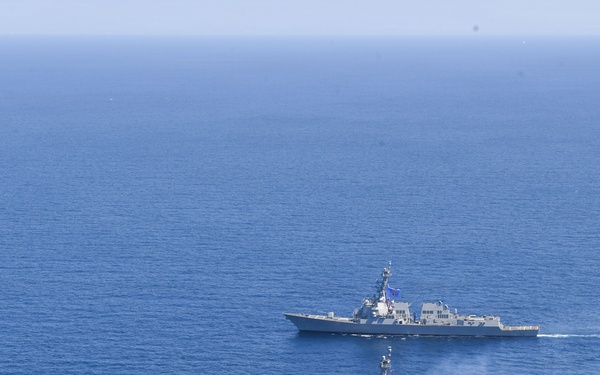 Pre-Commissioning Unit Ted Stevens, USS Daniel Inouye sail together