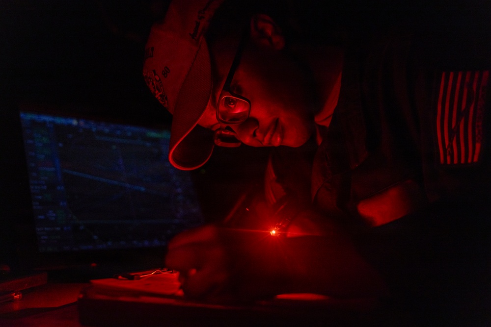 Sailors Stand Watch In The Pilothouse