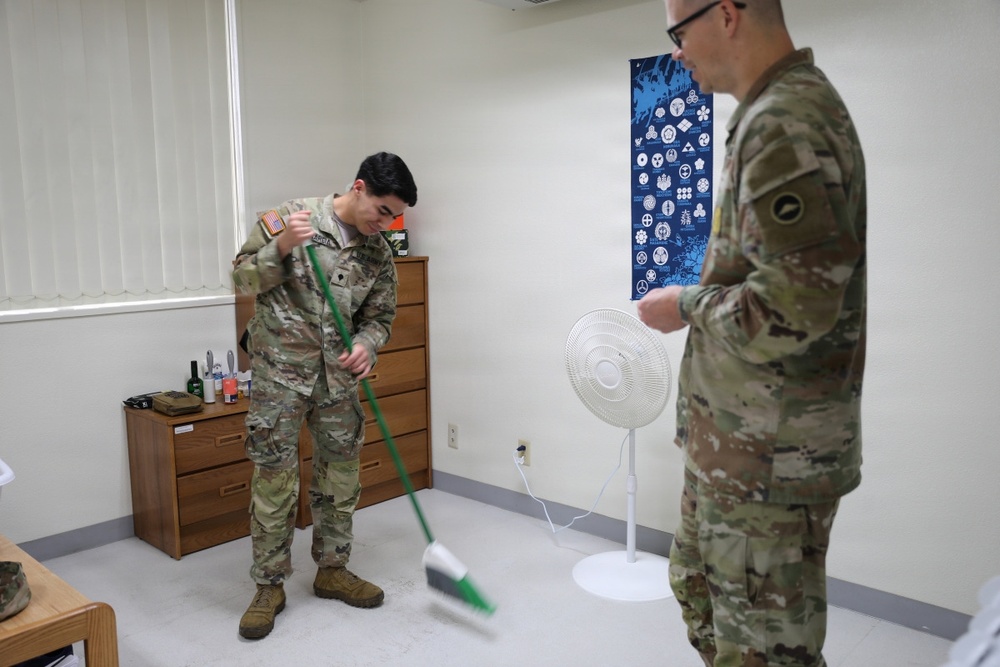 U.S. Army Japan NCOIC Conducts Barracks Inspection