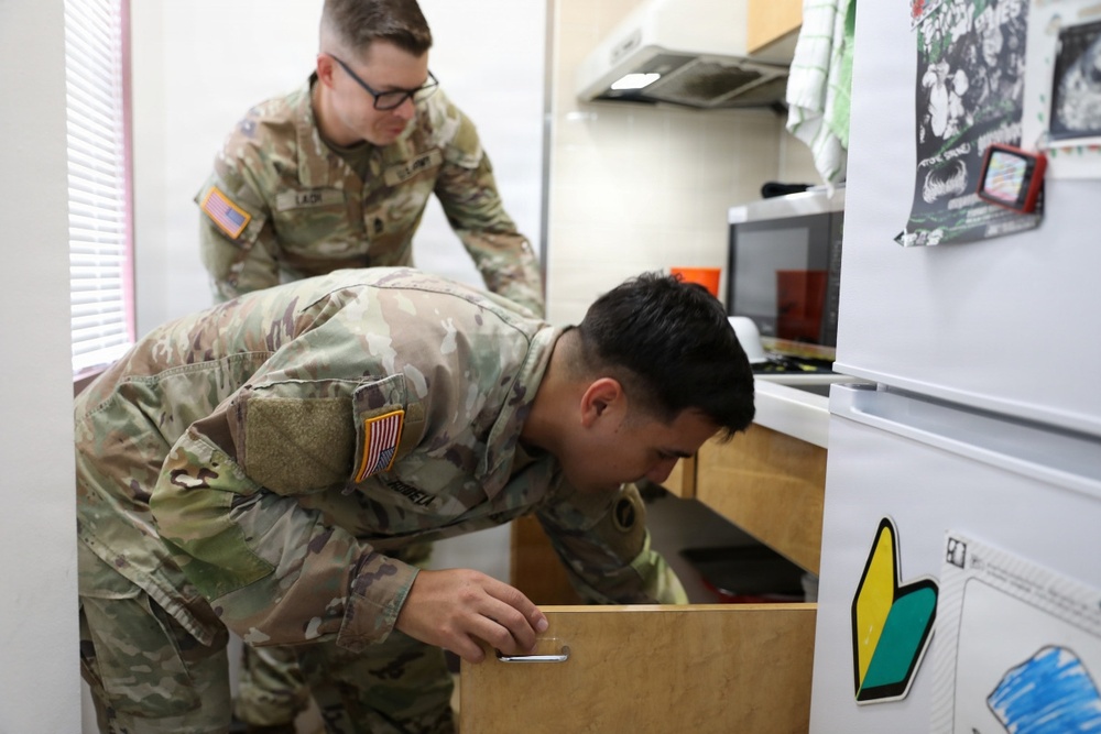 U.S. Army Japan NCOIC Conducts Barracks Inspection