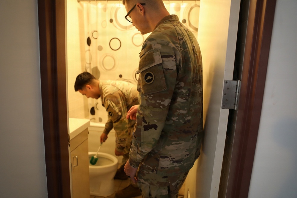 U.S. Army Japan NCOIC Conducts Barracks Inspection