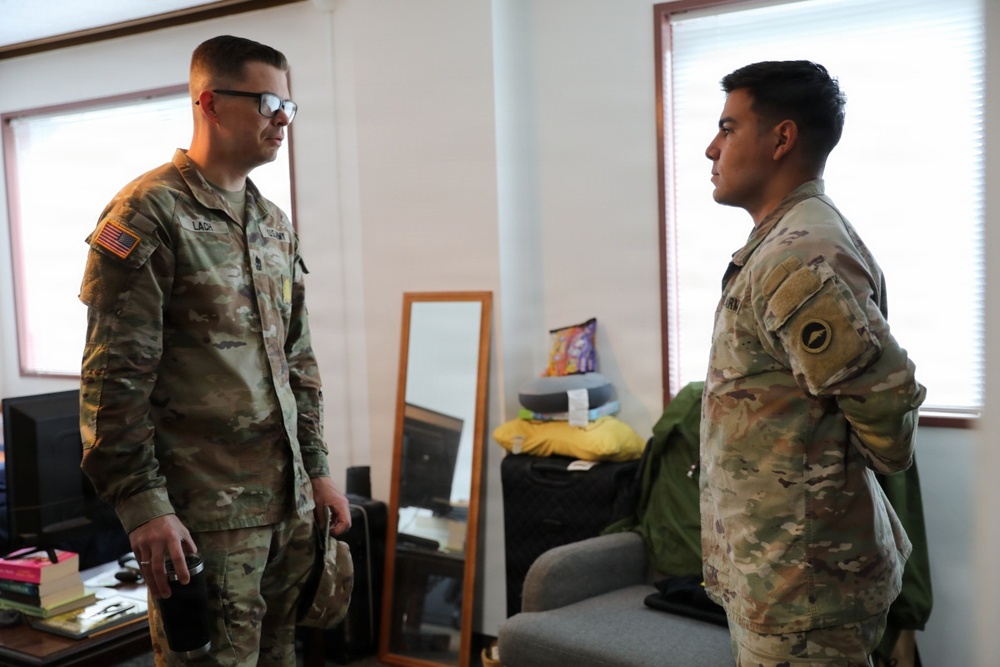 U.S. Army Japan NCOIC Conducts Barracks Inspection