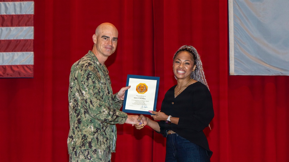 CFAY Holds All Hands and Awards at Quarters