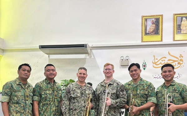 U.S. Seventh Fleet Shonan Brass Quintet plays at CARAT Brunei 2026