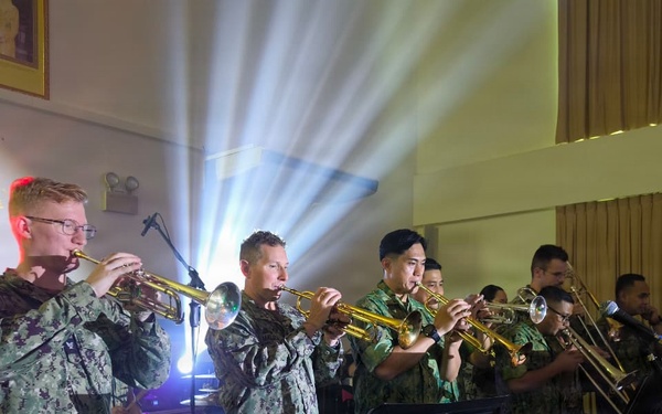 : U.S. Seventh Fleet Shonan Brass Quintet plays at CARAT Brunei 2026