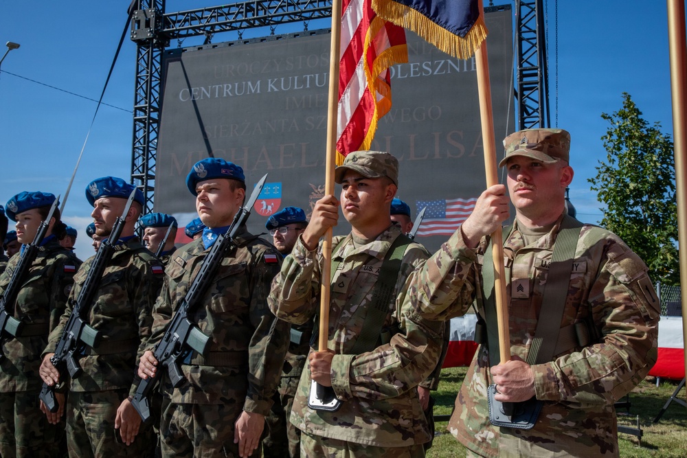 Oleszno cultural center dedicated to Staff Sgt. Michael Ollis, honoring U.S.-Poland bond