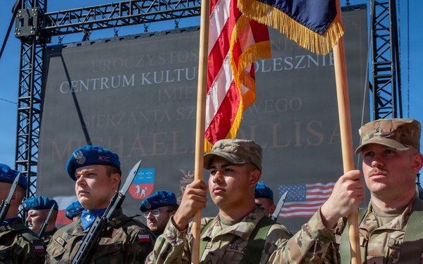 Oleszno cultural center dedicated to Staff Sgt. Michael Ollis, honoring U.S.-Poland bond