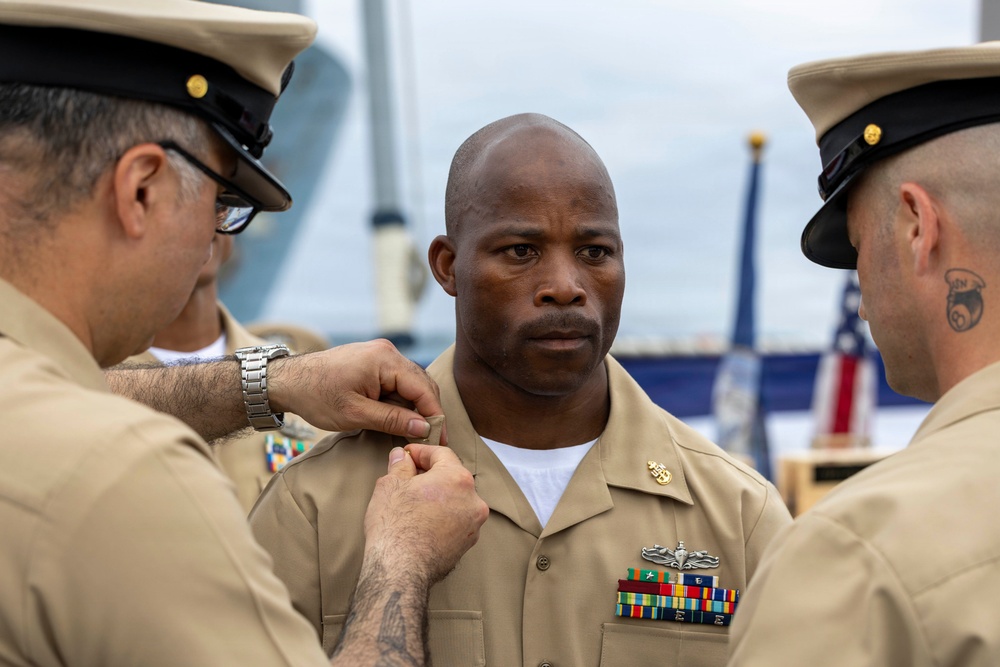Milius holds chief pinning ceremony