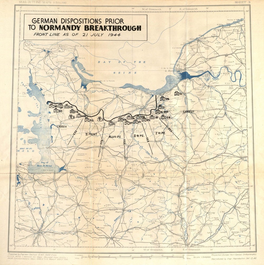 12th Army Group G-2 Moves to France (22 JUL 1944)