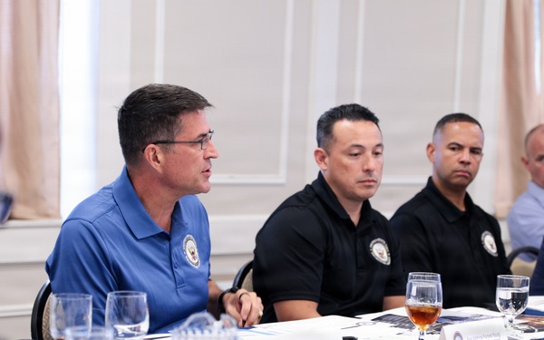 Rear Adm. Forrest Young speaks at Joint Recruiting Commanders' Conference