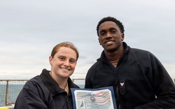 DDG 117 Reenlistment Ceremony in The Atlantic Ocean