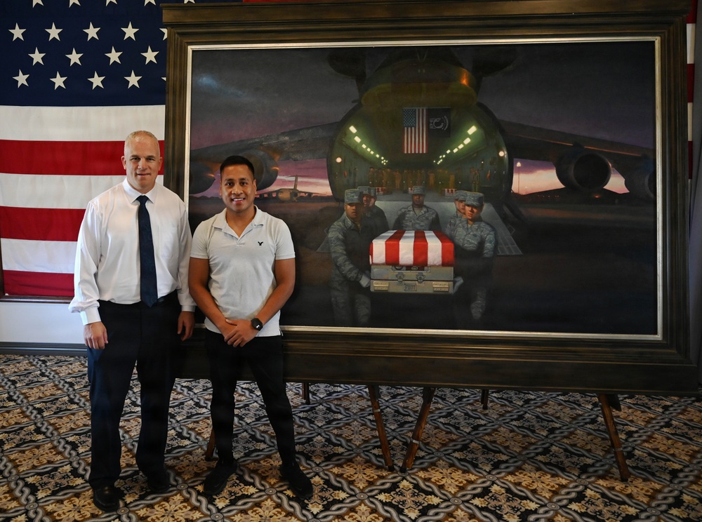 ‘A Solemn Promise’:  Painting features Air Force reservists supporting dignified transfer mission
