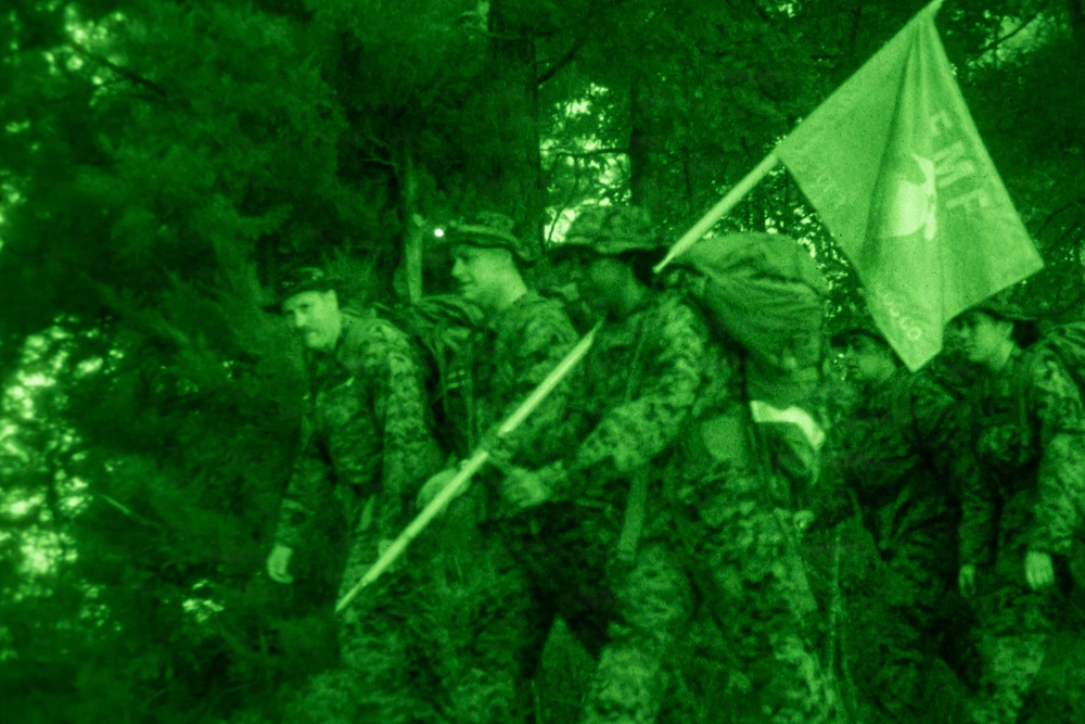 2nd CRR Sailors Receive Fleet Marine Force Pins During Five-Mile Hike