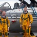 NASA pilots and Panamanian flight students tour a WB-57F aircraft after a flight exercise