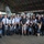 NASA pilots and Panamanian flight students tour a WB-57F aircraft after a flight exercise