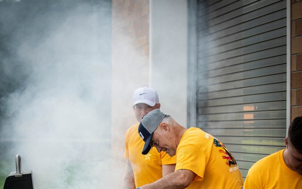 Gold Star Family Weekend Volunteers Prepare for Dinner