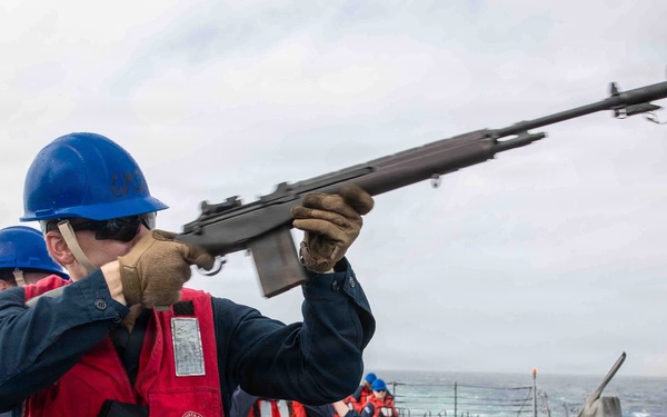Shoup Sailors Conduct Fueling-at-Sea Evolution