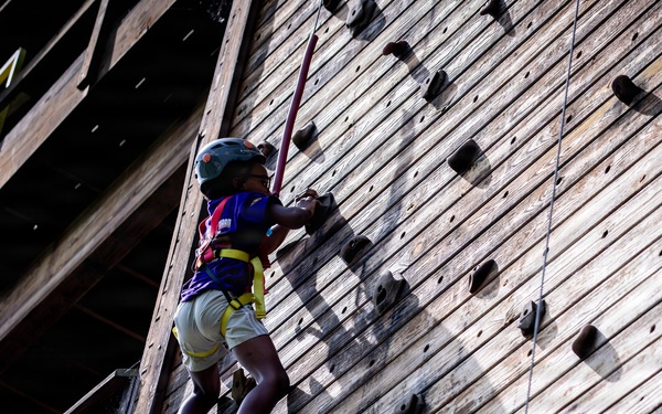 Gold Star Families Take on Camp Dawson Rappel Tower