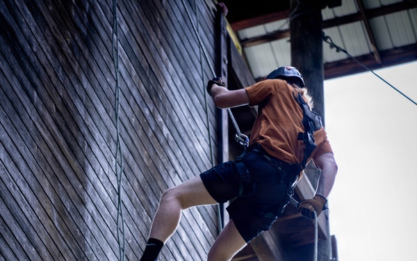 Gold Star Families Take on Camp Dawson Rappel Tower