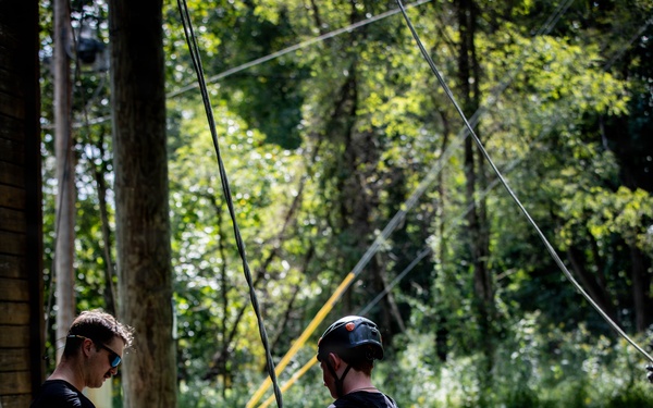 Gold Star Families Take on Camp Dawson Rappel Tower