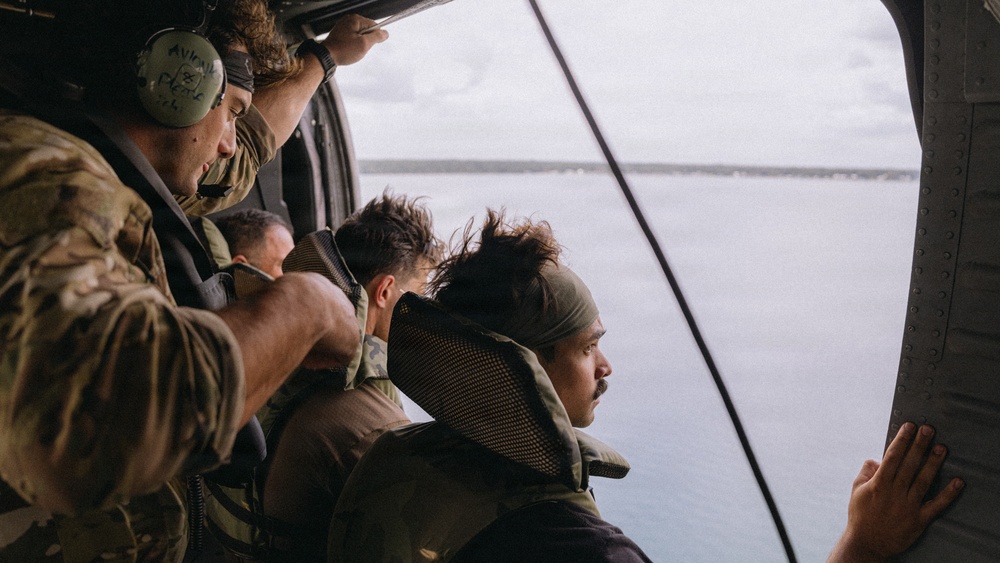 Out of the Helo-Into the Water