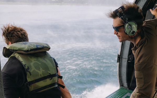 Out of the Helo-Into the Water