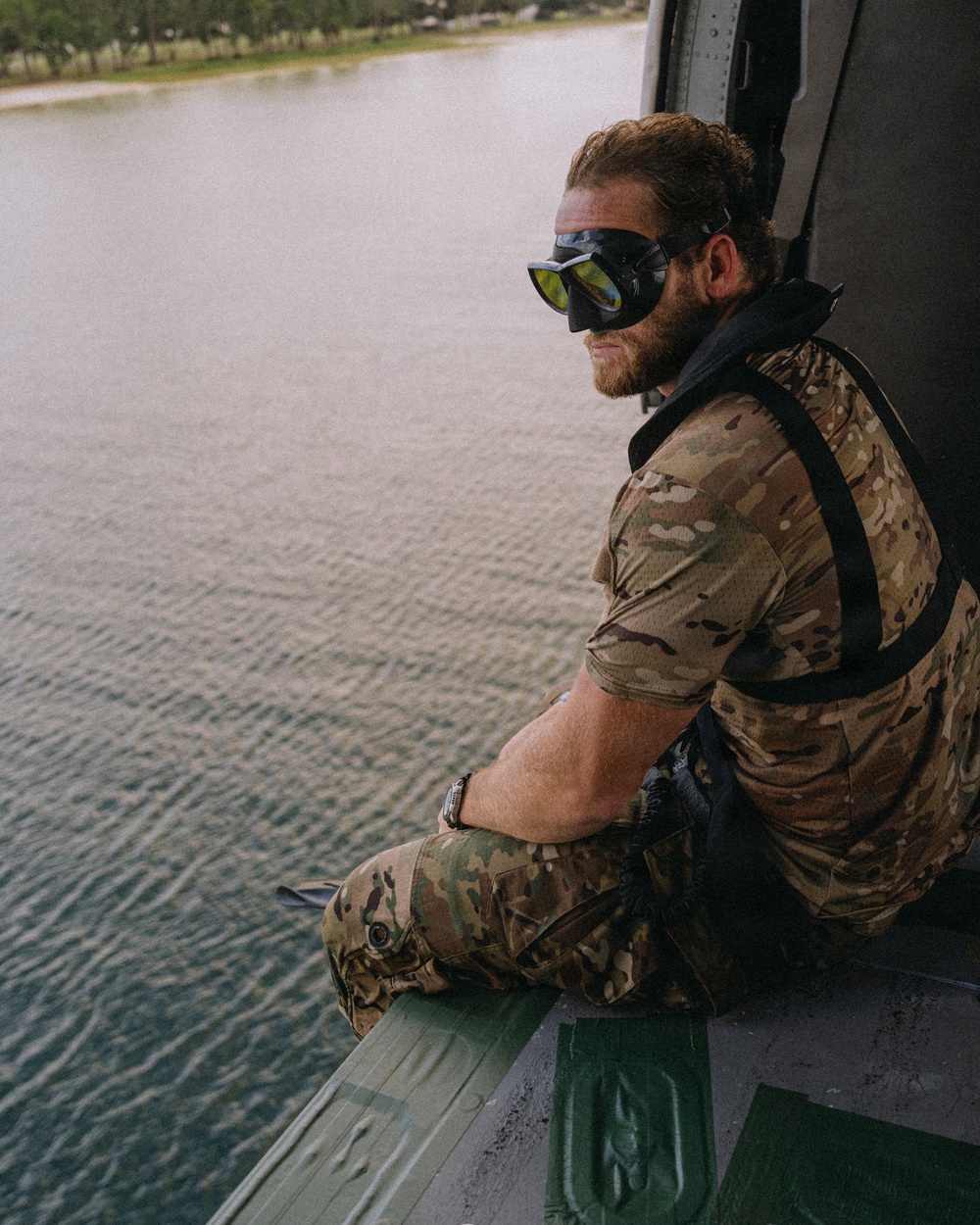 Out of the Helo-Into the Water