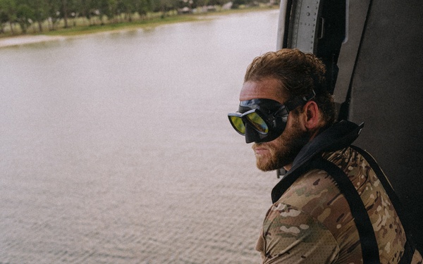 Out of the Helo-Into the Water