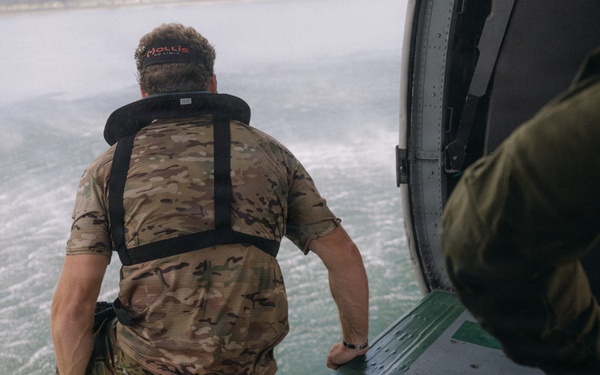 Out of the Helo-Into the Water